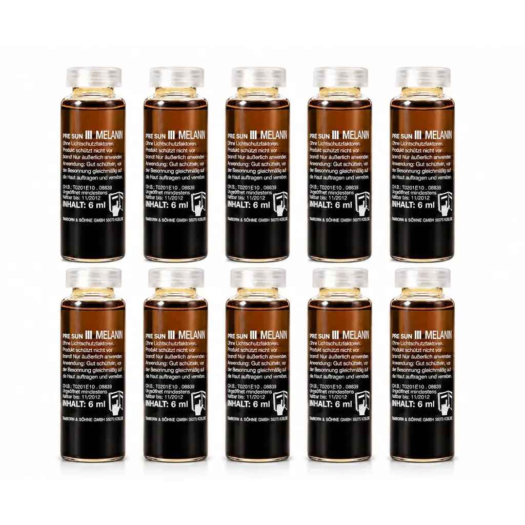 Ampolas Aceleradoras de Bronzeado Pré-Solário Pre Sun III Melanin  | Pack 10