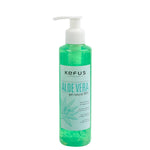 Gel natural de Aloe Vera Verde Kefus de 200ml em frasco doseador, ideal para regeneração e hidratação da pele.