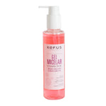 Gel de Limpeza Micelar Facial Kefus de 200ml, frasco com doseador para limpeza e remoção de maquilhagem.