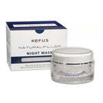 Máscara facial noturna Kefus Natural Filler de 100ml para preenchimento de rugas e hidratação noturna profunda.